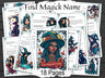 FINDING Your MAGICKAL NAME, Ultimate Guide to Unlock Your Spiritual Identity, Worksheets Included, 18 Printable Spellbook Pages - Morgana Magick Spell