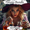 MAGICK POTIONS Bundle, Spellbound Teas Syrups Vinegars Ciders, Love & Banishing Potions, Magic Water, Room Sprays, Printable Book of Shadows - Morgana Magick Spell