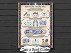 Cast a Magick Spell Infographic: Witchcraft Digital Download, Mystical Guide, for Your Book of Shadows