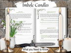 Imbolc Sabbat Worksheets featuring everything you need to know about Imbolc Candles.