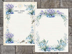 Imbolc Junk Journal Kit featuring February 1 date along with lined pages with decorative spring floral designs.