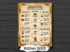 Kitchen Witch Infographic: Witchcraft Printable Grimoire Page for Your Magical Kitchen