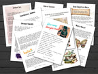 Ten various pages from Learn Wicca Lesson 1.