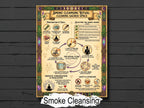 Smoke Cleansing Infographic: How to Smudge, Step-by-Step Guide, Eliminate Negative Energy