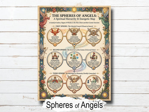 Spheres of Angels Infographic: Angel Hierarchy & Guardian Angel Guidance