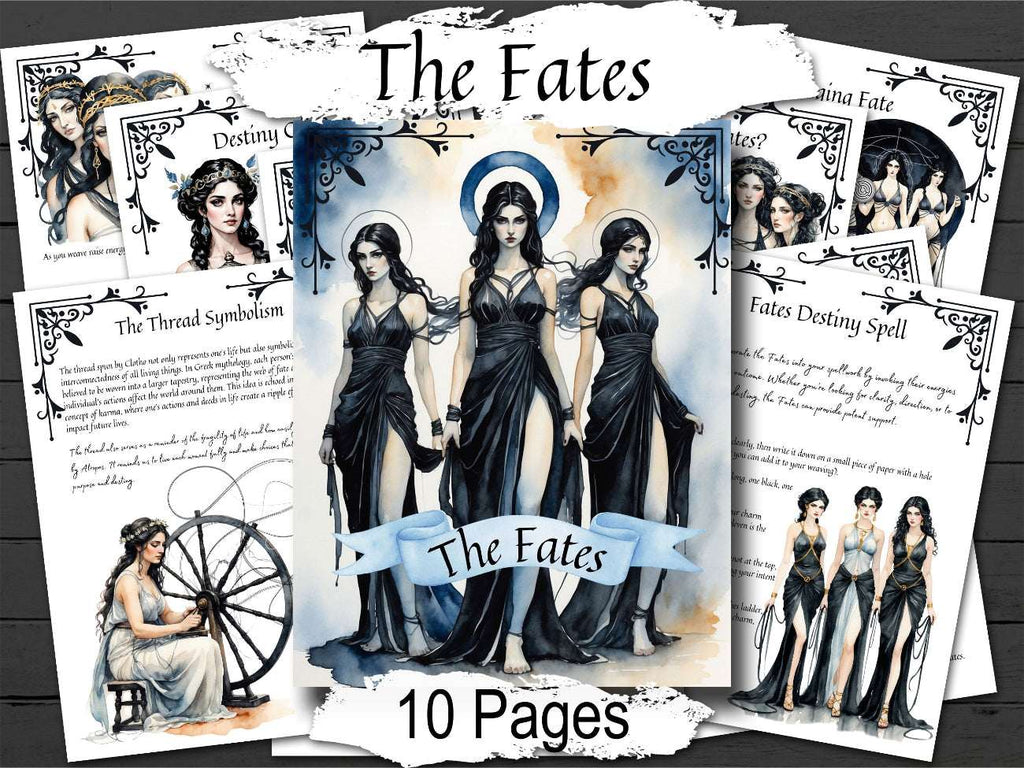 The Fates: Greek Mythology, Recipes, Invocation, Destiny Spell - 10 Page Digital Download