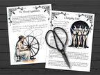THE FATES, Greek Mythology, Destiny Spell Magic, Clotho Lachesis Atropos, Divine Cosmic Laws, Thread & Spindle, Digital Download, 10 pages - Morgana Magick Spell