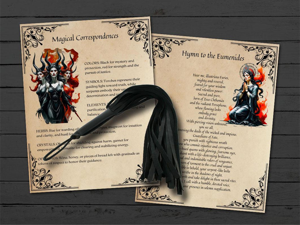 THE FURIES, Greek Mythology, Alecto Megaera  Tisiphone, Goddesses of Vengance & Justice,  Magic and Rituals, 16 Printable Pages - Morgana Magick Spell