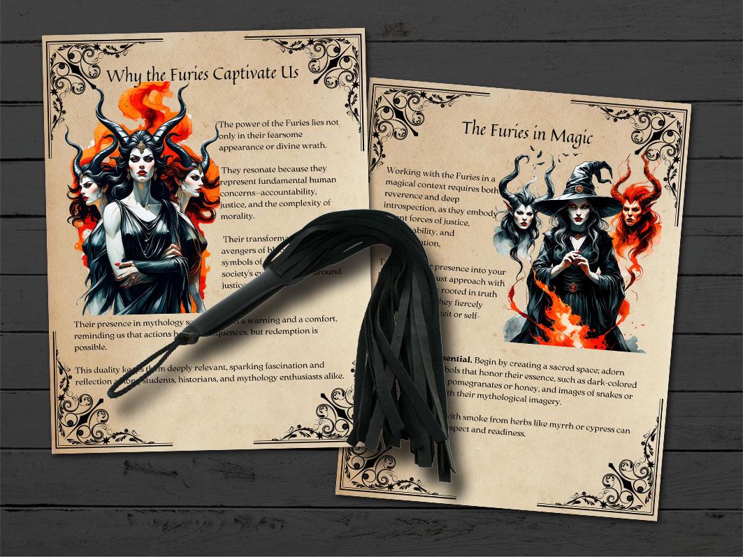 THE FURIES, Greek Mythology, Alecto Megaera  Tisiphone, Goddesses of Vengance & Justice,  Magic and Rituals, 16 Printable Pages - Morgana Magick Spell