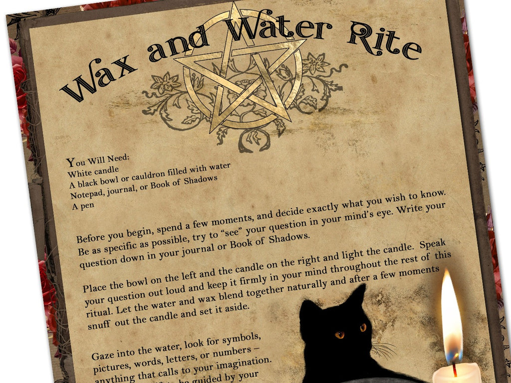 WAX DIVINATION RITUAL, Candle Wax and Water Spell Ritual, Fortune Telling using Melting Wax Predictions, Witchcraft Read Candle Wax Guide - Morgana Magick Spell