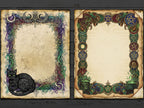Wicca Parchments: Junk Journal Kit, DIY Spellbook, 40 Enchanted pages for Commercial Use