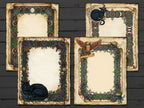 Wicca Parchments: Junk Journal Kit, DIY Spellbook, 40 Enchanted pages for Commercial Use