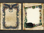 Wicca Parchments: Junk Journal Kit, DIY Spellbook, 40 Enchanted pages for Commercial Use