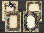 Wicca Parchments: Junk Journal Kit, DIY Spellbook, 40 Enchanted pages for Commercial Use