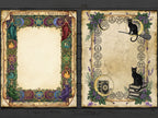 Wicca Parchments: Junk Journal Kit, DIY Spellbook, 40 Enchanted pages for Commercial Use