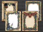 Wicca Parchments: Junk Journal Kit, DIY Spellbook, 40 Enchanted pages for Commercial Use