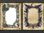 Wicca Parchments: Junk Journal Kit, DIY Spellbook, 40 Enchanted pages for Commercial Use
