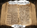 WITCHS DREAM BOOK, From a 300 year old Grimore, Wicca Witchcraft, Instant Download, Lucid Dreams, Dream Guide Interpretations, 47 Pages - Morgana Magick Spell