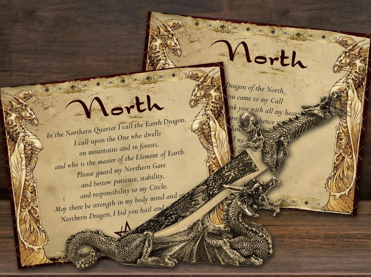 NORTH SOUTH DRAGON QUARTER CALLS Cast a Magic Dragon Circle - Morgana Magick Spell