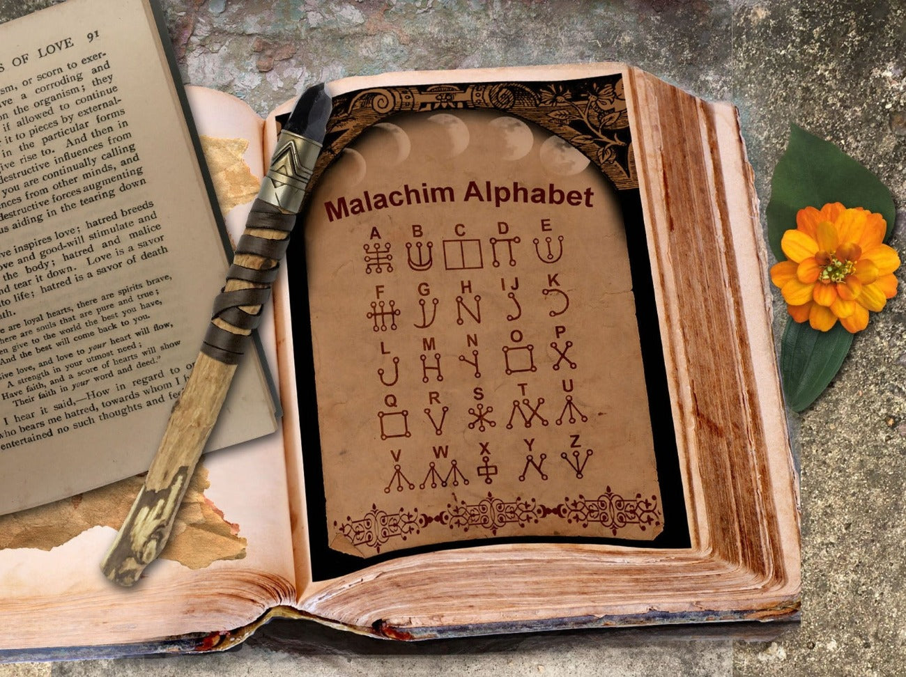 MALACHIM ALPHABET Complete Guide Printable Book of Shadows Page- Morgana Magick Spell