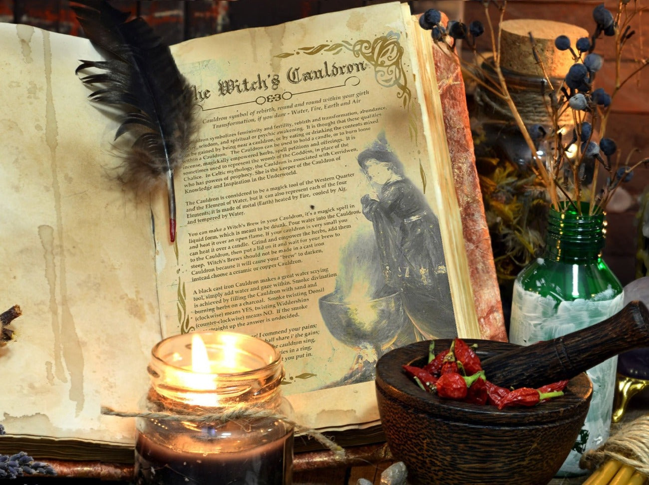 THE WITCH'S CAULDRON  Printable Book of Shadows Page - Morgana Magick Spell