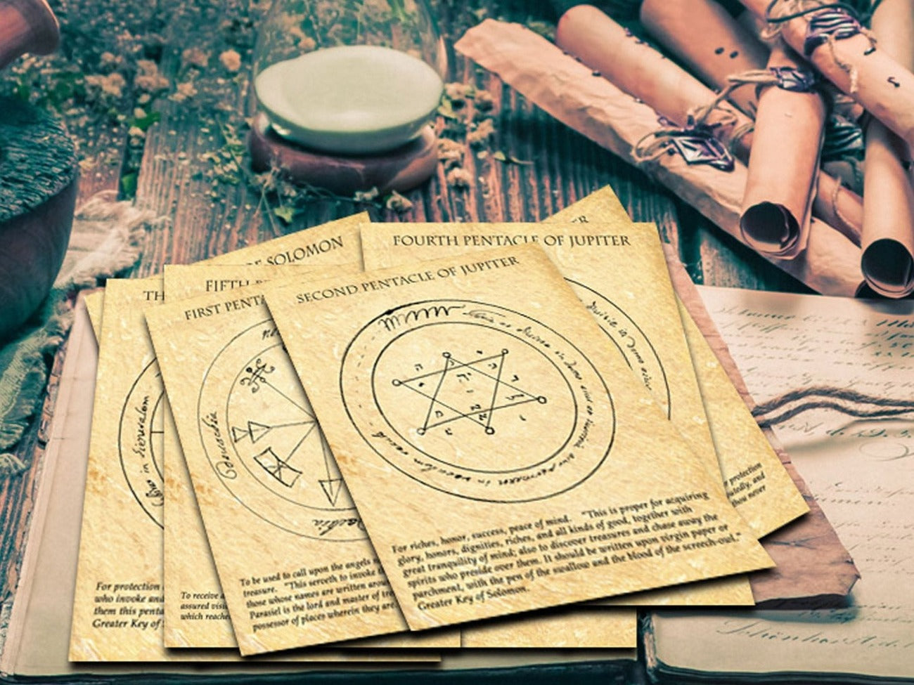 JUPITER PENTACLES of SOLOMON 7 Printable Pages - Morgana Magick Spell