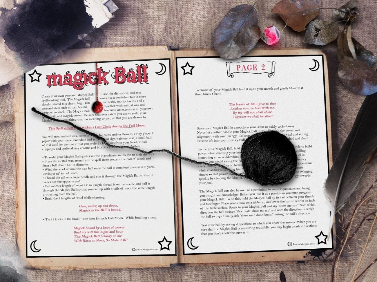 MAGICK BALL DIVINATION Complete Instructions to make a Jack Ball Pendulum  - Morgana Magick Spell