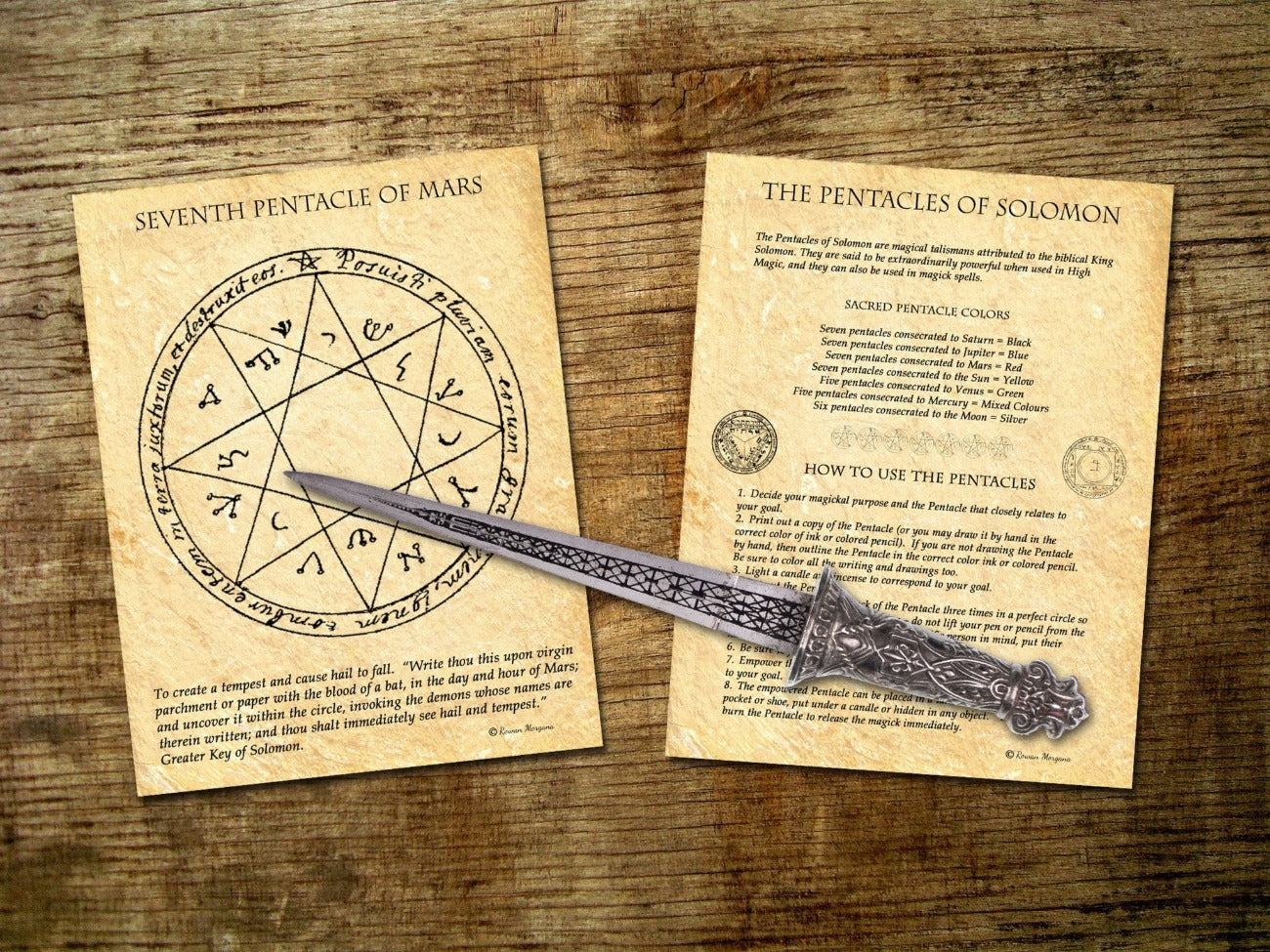 MARS PENTACLES of SOLOMON 7 Printable Pages - Morgana Magick Spell