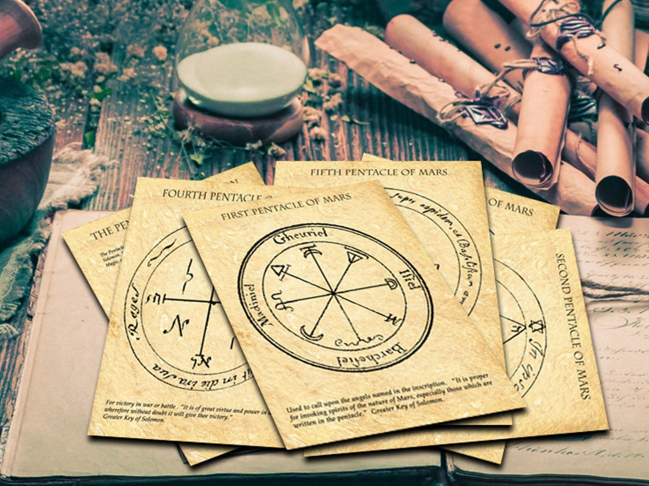 MARS PENTACLES of SOLOMON 7 Printable Pages - Morgana Magick Spell
