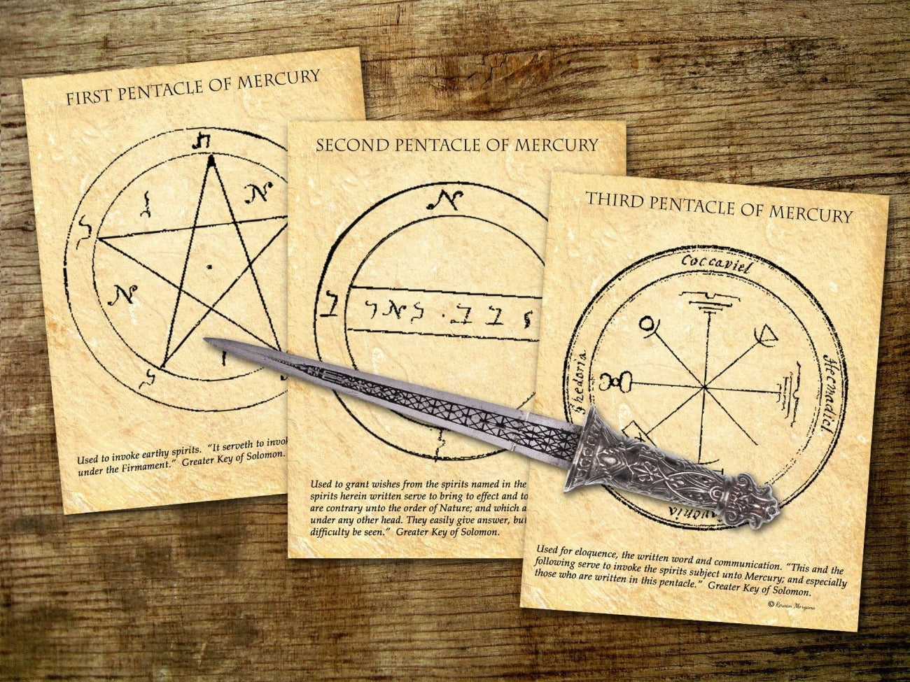 MERCURY PENTACLES of SOLOMON 5 Printable Pages - Morgana Magick Spell