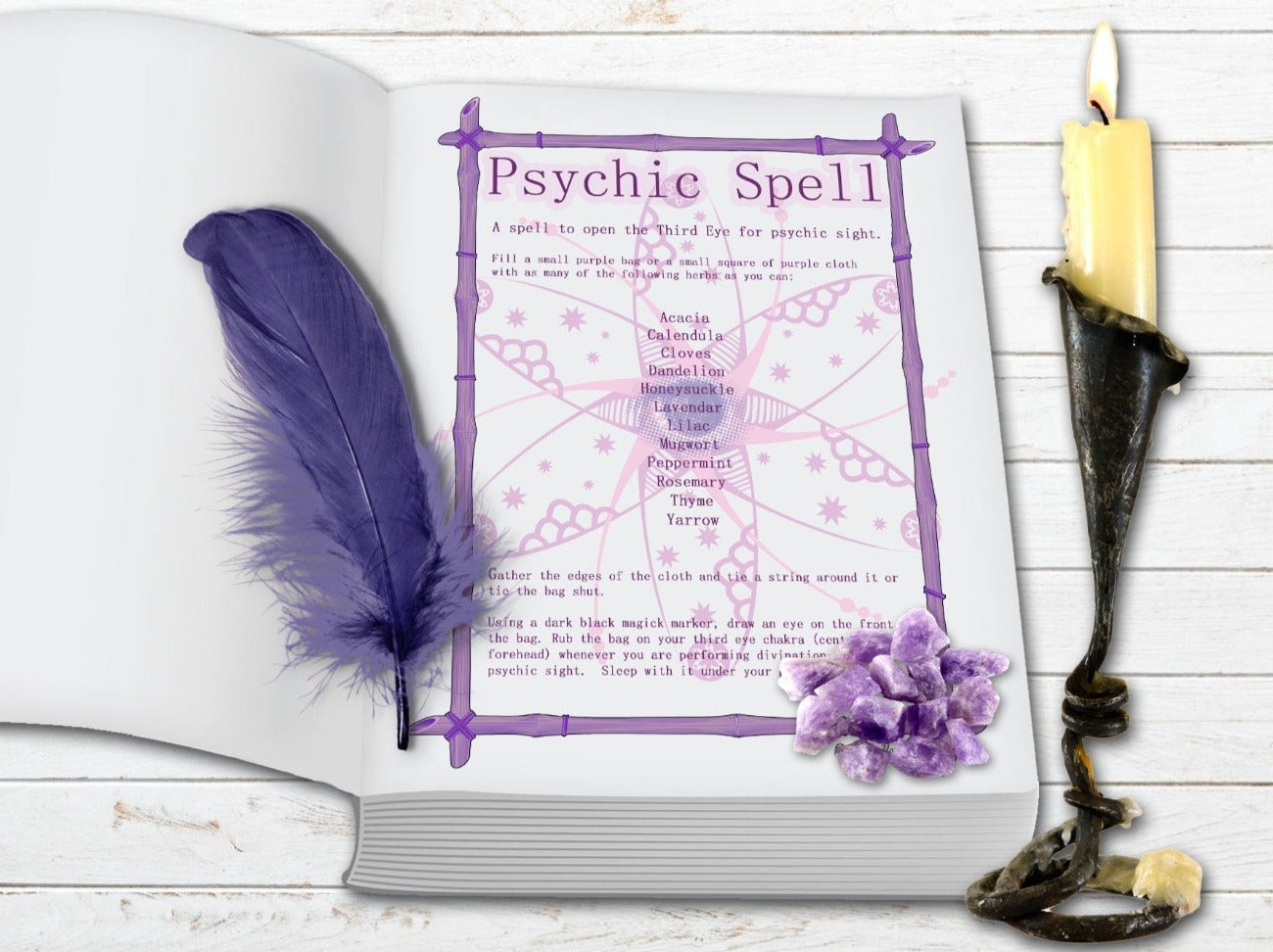 PSYCHIC SPELL, How To Open your Third Eye, Wicca Clairvoyant Magic, Telepathy Charm Bag - Morgana Magick Spell