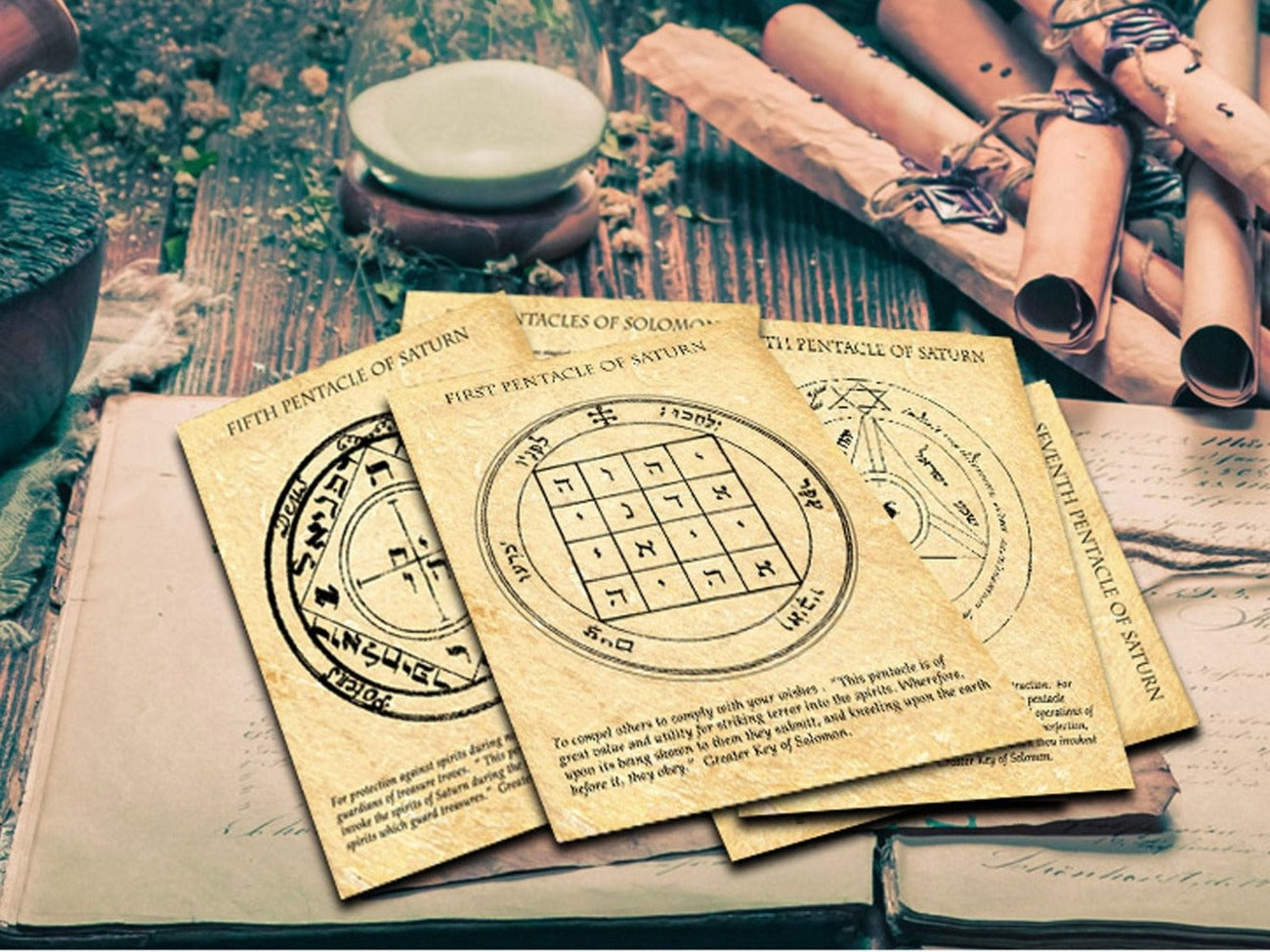 SATURN PENTACLES of SOLOMON 7 Printable Pages - Morgana Magick Spell