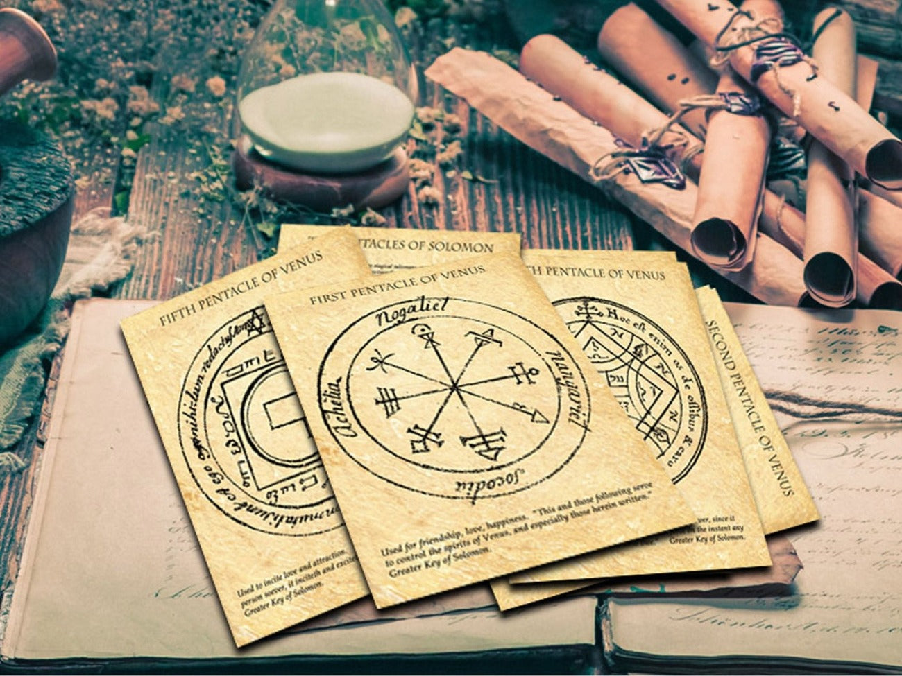 VENUS PENTACLES of SOLOMON 5 Printable Pages - Morgana Magick Spell