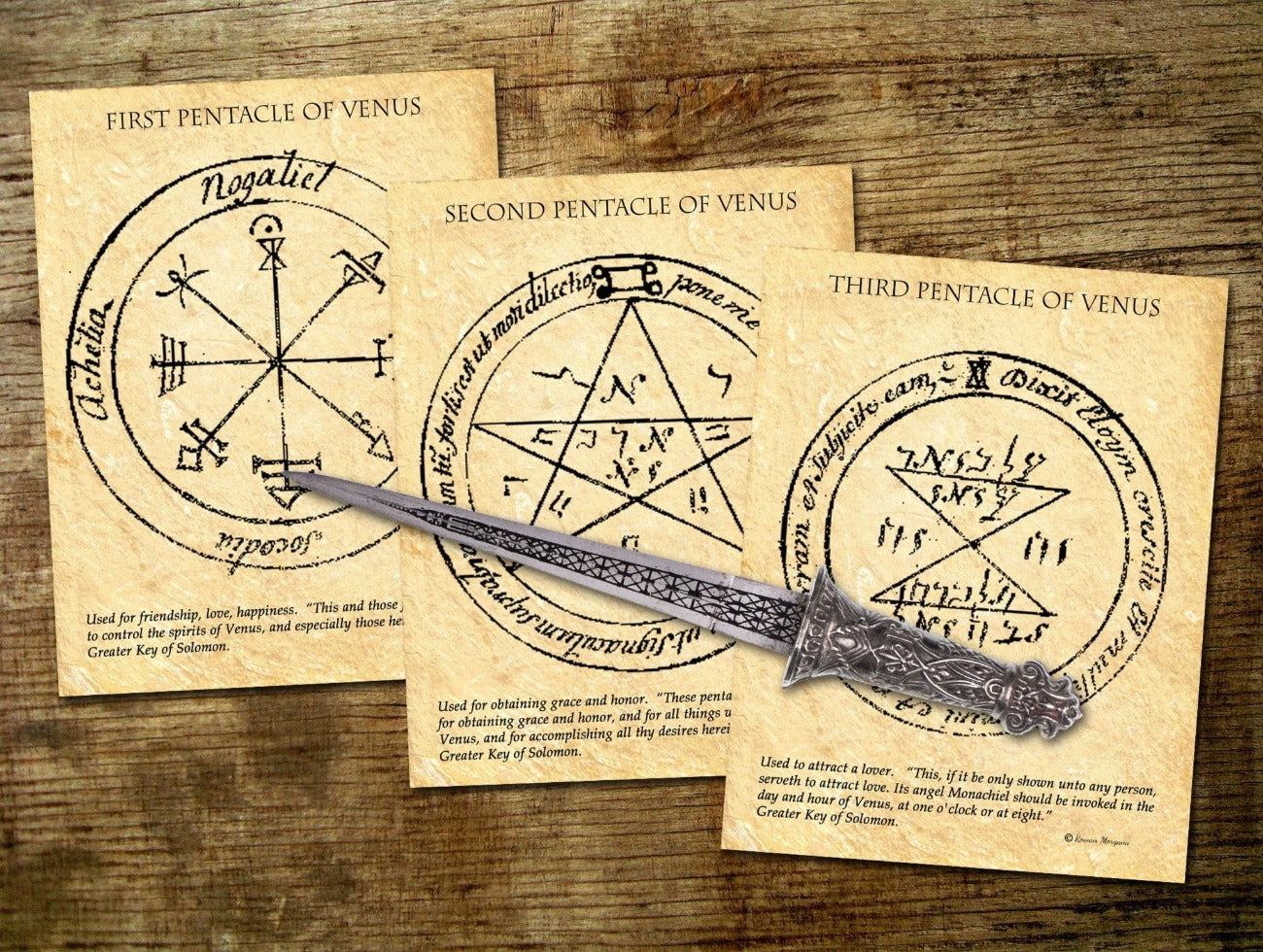 VENUS PENTACLES of SOLOMON 5 Printable Pages - Morgana Magick Spell