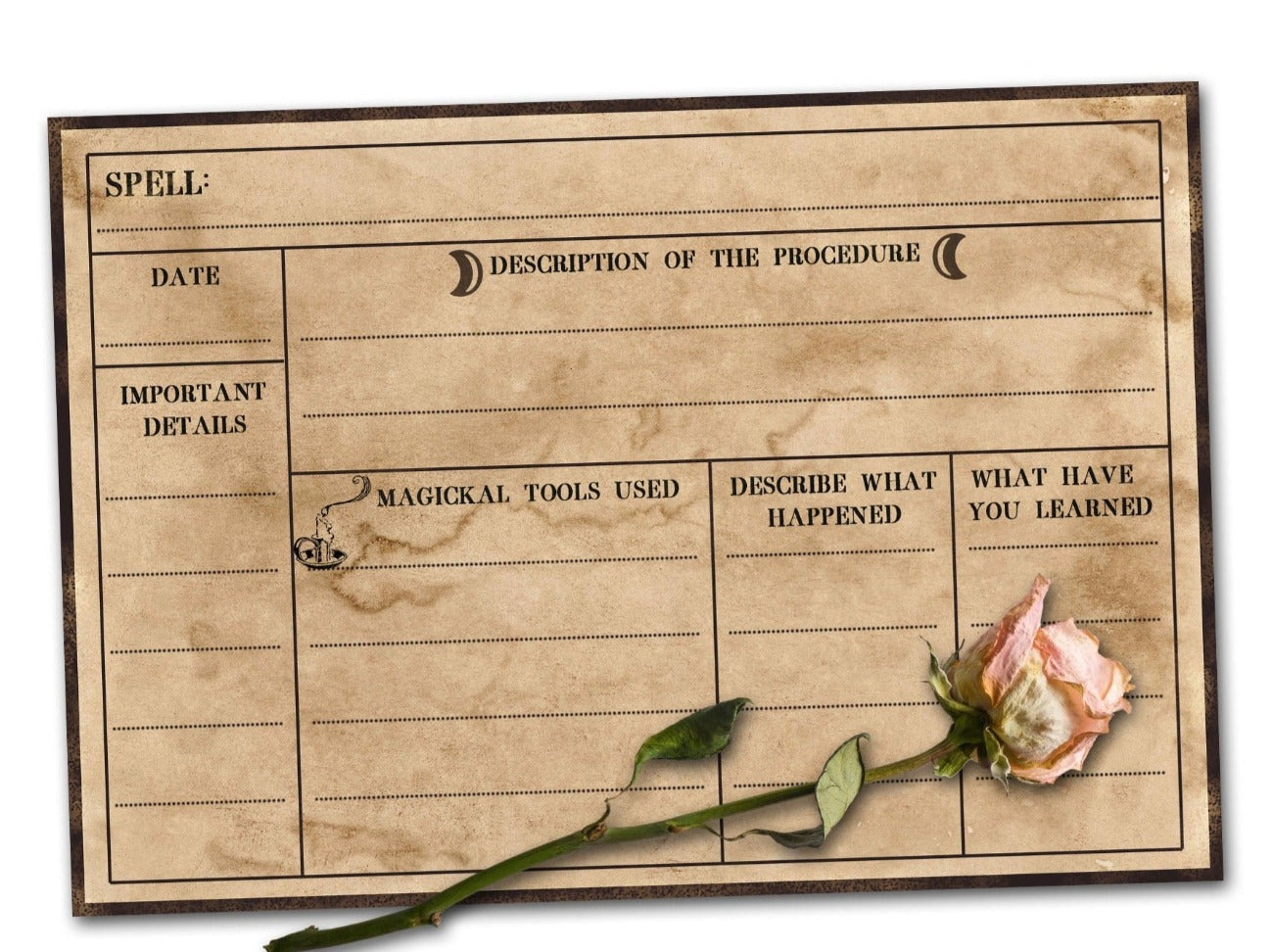 WITCHCRAFT SPELL CARD Printable - Morgana Magick Spell